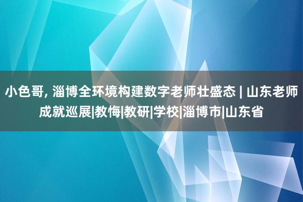 小色哥, 淄博全环境构建数字老师壮盛态 | 山东老师成就巡展|教悔|教研|学校|淄博市|山东省