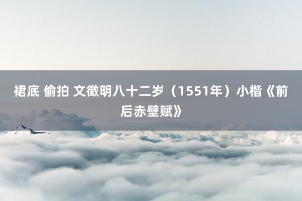 裙底 偷拍 文徵明八十二岁（1551年）小楷《前后赤壁赋》