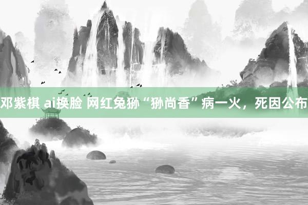 邓紫棋 ai换脸 网红兔狲“狲尚香”病一火，死因公布